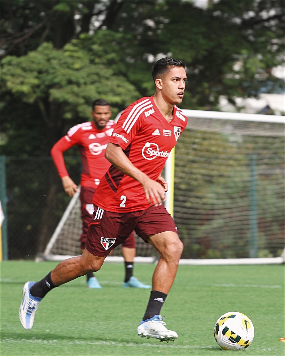 Igor Vinicius em atividade no CT da Barra Funda, do São Paulo — Foto: São Paulo FC