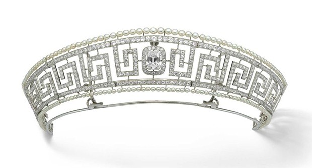 A diamond and pearl tiara by Cartier, Paris (1909) saved from the Lusitania. Previously owned by Lady Marguerite Allan. Marian Gérard, Cartier Collection (Foto: CARTIER)