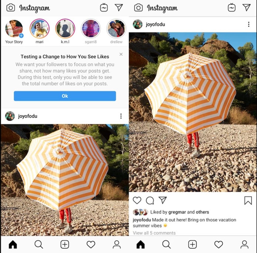 Instagram vai esconder os likes da audiência geral — Foto: Divulgação/Instagram