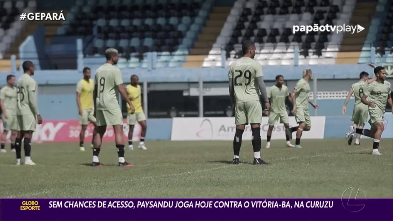 Sem chance de acesso, Paysandu joga contra o Vitória neste sábado, na Curuzu