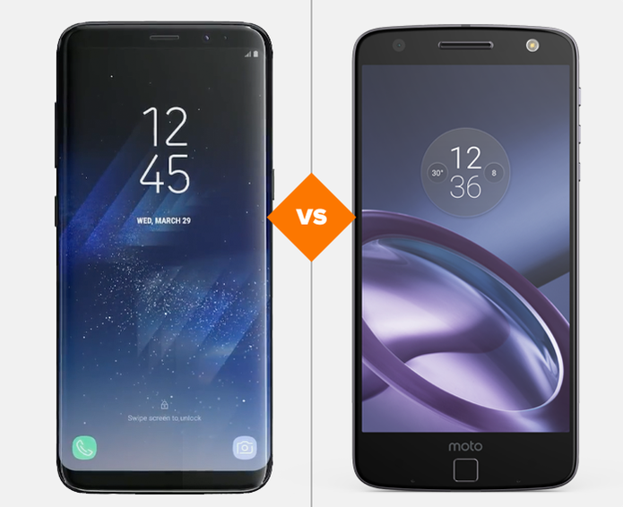 Galaxy S8 e Moto Z: veja o comparativo de ficha técnica (Foto: Arte/TechTudo)