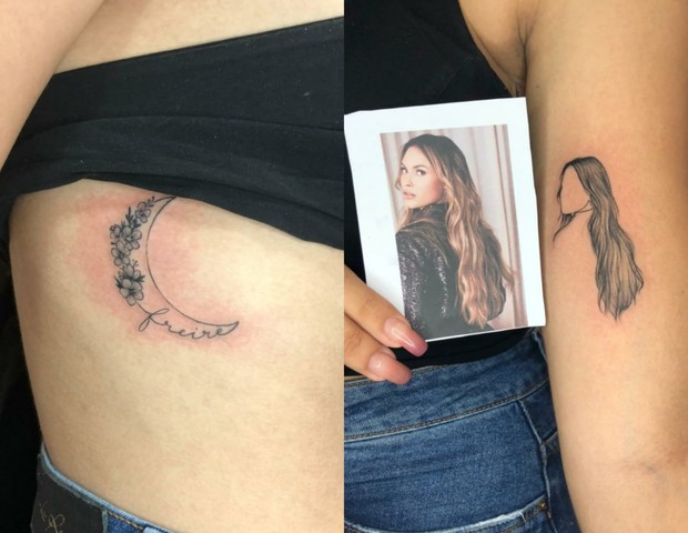 Fã faz tatuagens em homenagem a Sarah e Juliette do BBB21 (Foto: Reprodução/Instagram)