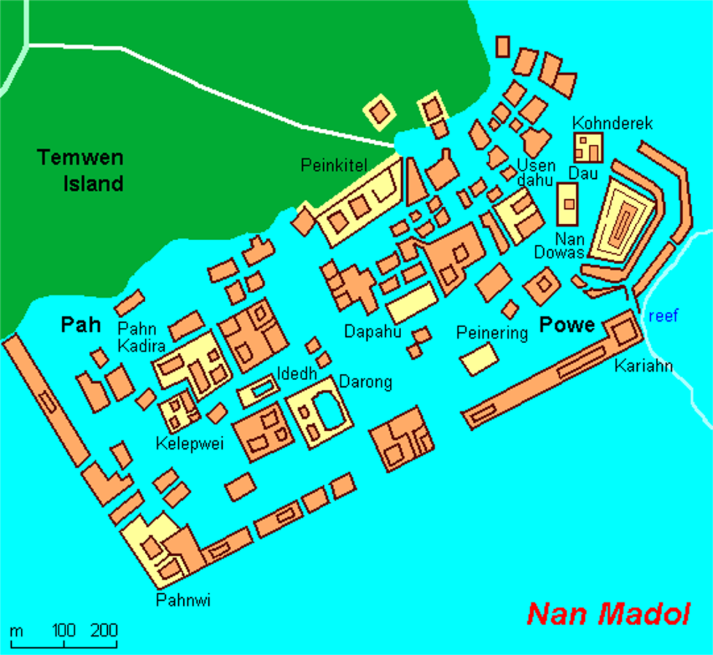Mapa de Nan Madol (Foto: Domínio Público)