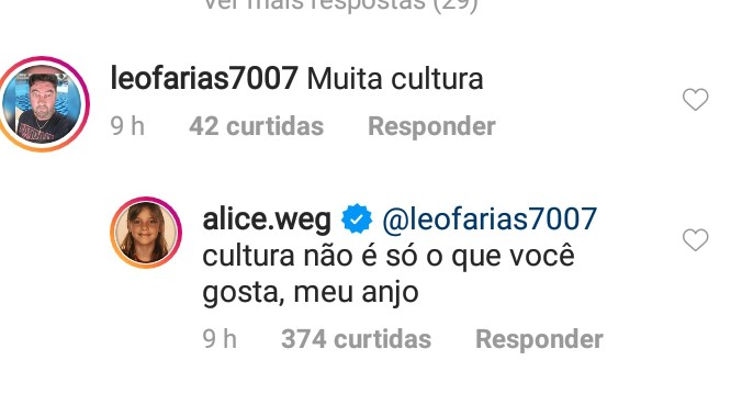Alice Wegmann rebate crítica (Foto: Reprodução / Instagram)