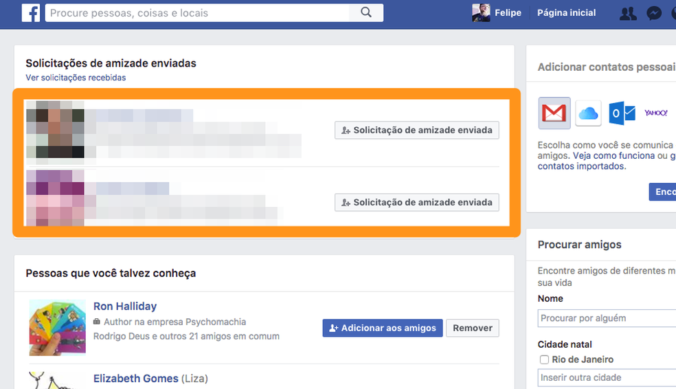Nao Consigo Enviar Pedido De Amizade No Facebook