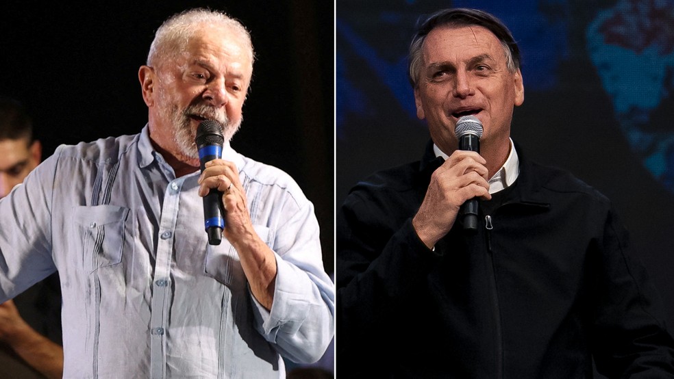 O ex-presidente Lula e o presidente Jair Bolsonaro — Foto: Bruno Kelly/Reuters e Bruna Prado/AP