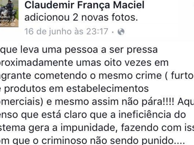 Desabafo criminoso on X: Nem é crime. -💀