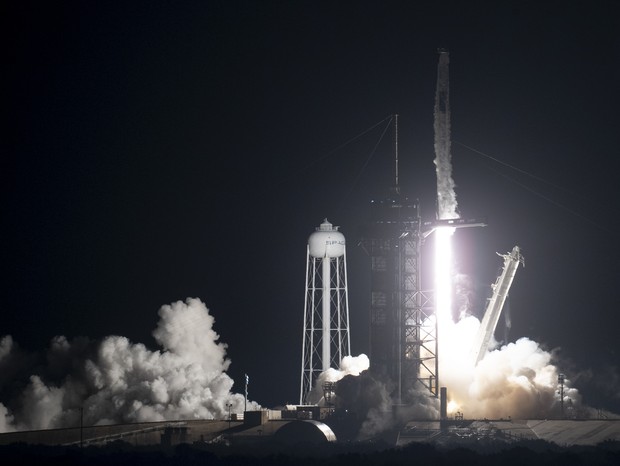 A missão Crew-3 foi lançada em 10 de novembro, no foguete Falcon 9 (Foto: NASA/Joel Kowsky)