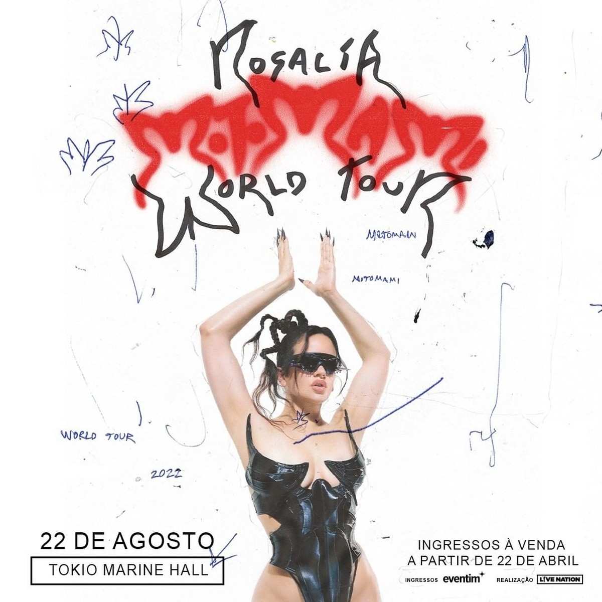 Rosalía confirma display único no Brasil em agosto