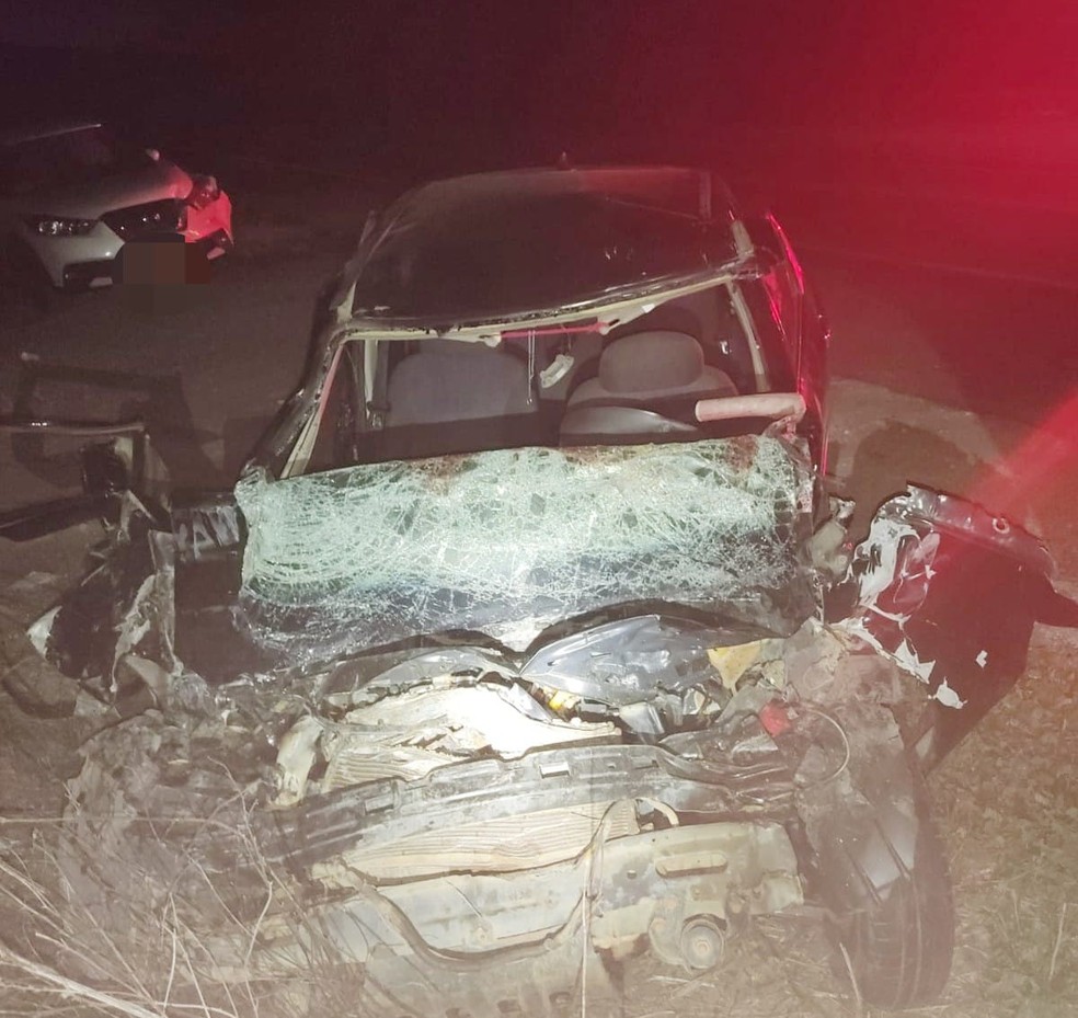 Acidente deixa quatro feridos no norte da Bahia — Foto: Polícia Rodoviária Federal 