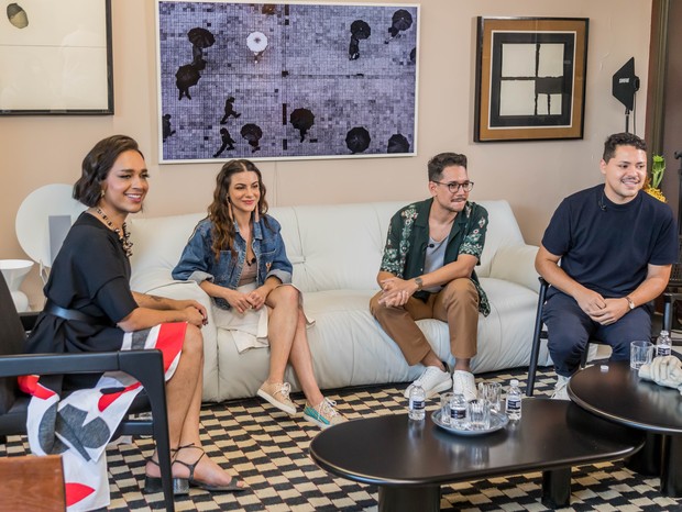 Sheyla Christina, Maddu Magalhães, Rafa e Gui no Casa Vogue Experience 2021 (Foto: Davi Mazzo)