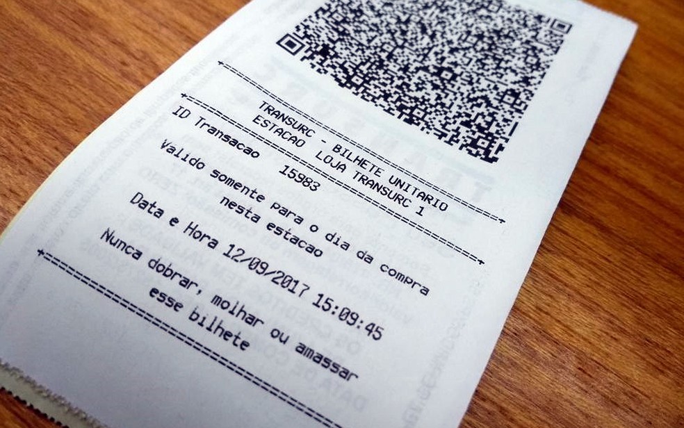 Novo bilhete emitido por QR Code no transporte público de Campinas  (Foto: Patrícia Teixeira/G1)