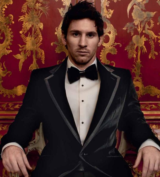 Messi em dia de modelo (Foto: Site oficial Dolce &amp; Gabbana)