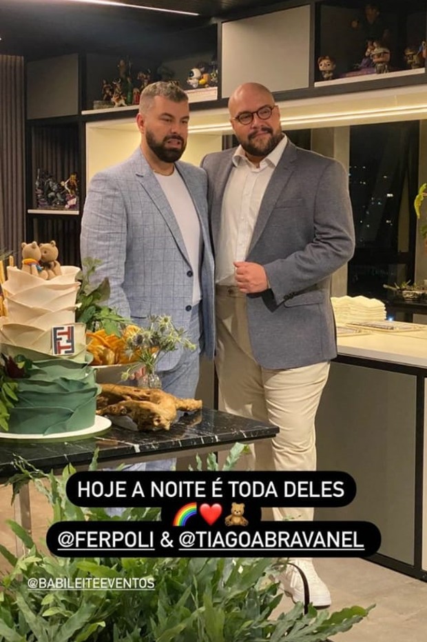 Fernando Poli e Tiago Abravanel se casam no civil (Foto: Reprodução/Instagram)