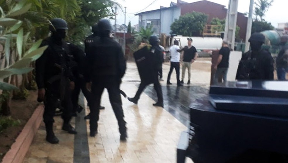 Na Costa do Marfim, megaoperação prendeu 10 pessoas de três nacionalidades — Foto: G1 Santos