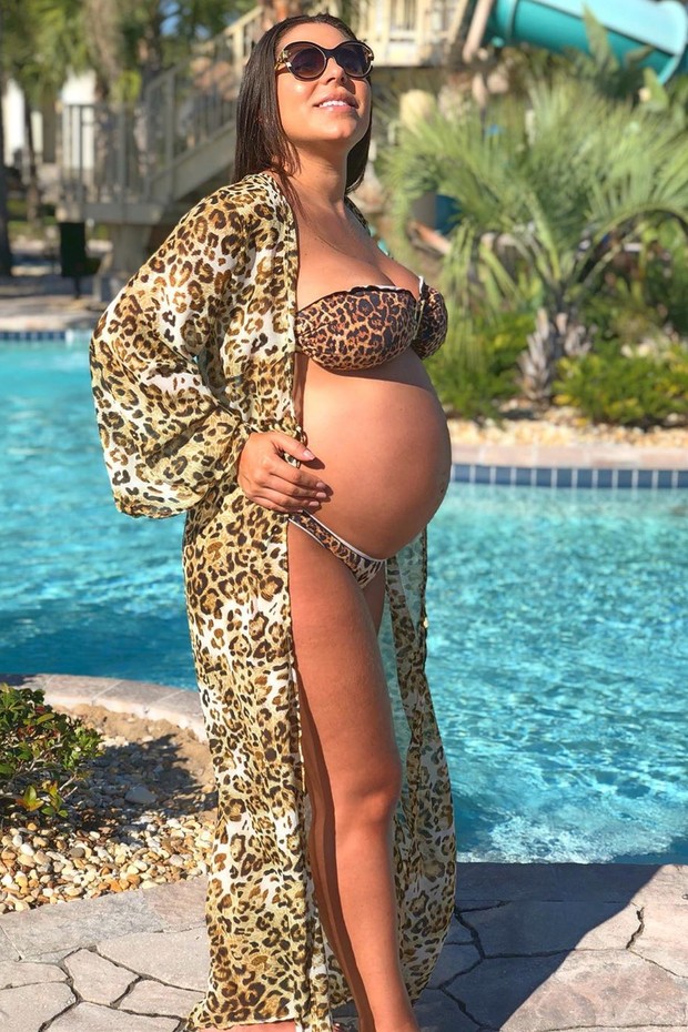 Andressa Ferreira mostra o barrigão na reta final da gravidez (Foto: Reprodução/Instagram)