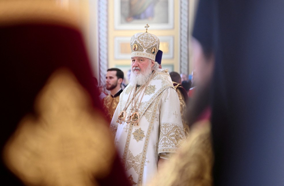 Patriarca russo, Kirill, durante evento em 2019 — Foto: Sergey Pivovarov/REUTERS