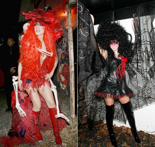 Em 2004, Heidi Klum ou bruxa sexy? Em 2005, Heidi chegou como uma sexy vampira (Foto: Getty Images)