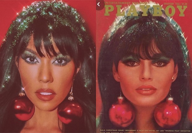 Kourtney Kardashian recria capa da Playboy dos anos 1960 (Foto: Reprodução/Instagram)