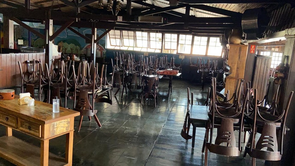 Restaurante de Campinas fechado h&aacute; quase quatro meses por causa da pandemia da Covid-19 &mdash; Foto: S&eacute;rgio de Simone/Arquivo pessoal