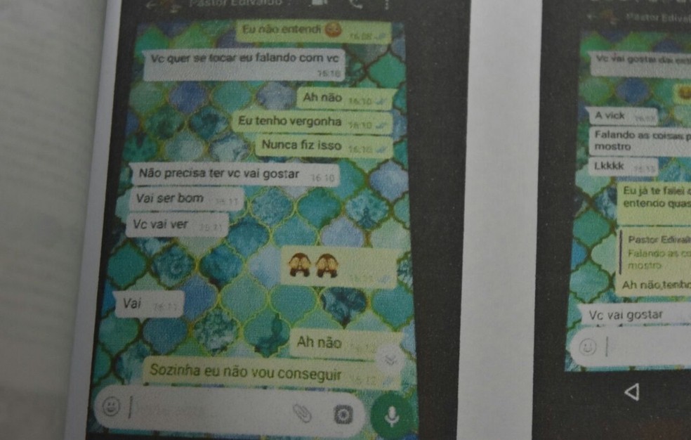 Pastor assediava garotas por mensagens de celular (Foto: DivulgaÃ§Ã£o/PolÃ­cia Civil)