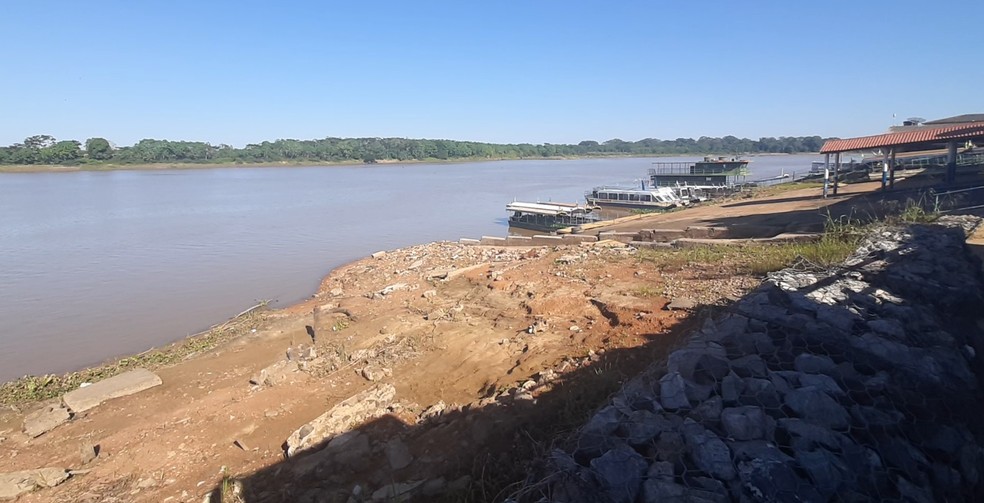 Rio Mamoré em Guajará-Mirim, RO — Foto: Lena Mendonça/Rede Amazônica 