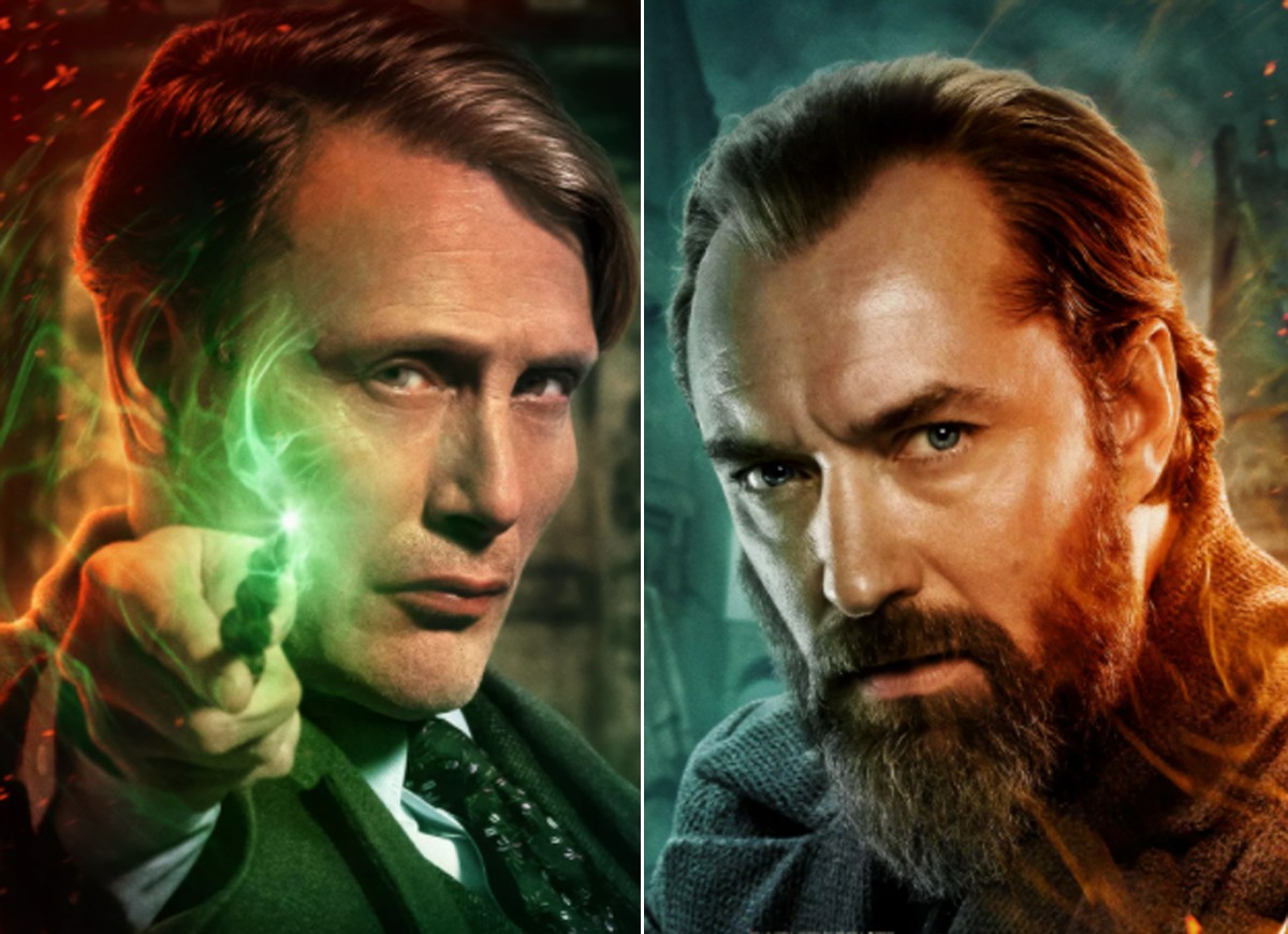 Gerardo Grindelwald (Madds Mikelsen) e Alvus Dumbledore (Jude Law) (Foto: Divulgação)