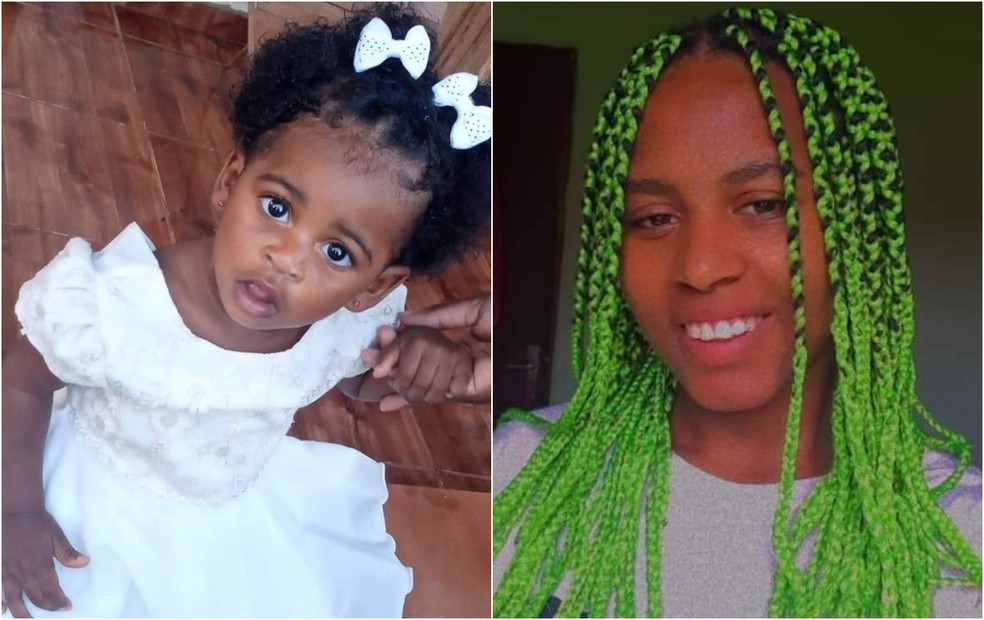 Amanda Madeira Lima tinha 15 anos, sua filha Maria Alice, apenas um — Foto: Reprodução