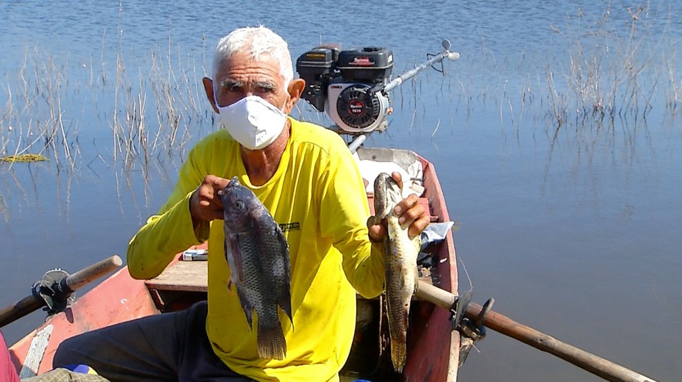 Pescadores de Upanema comemoram aumento da produção de peixes depois da recarga da barragem de Umari  — Foto: Reprodução/Inter TV Costa Branca
