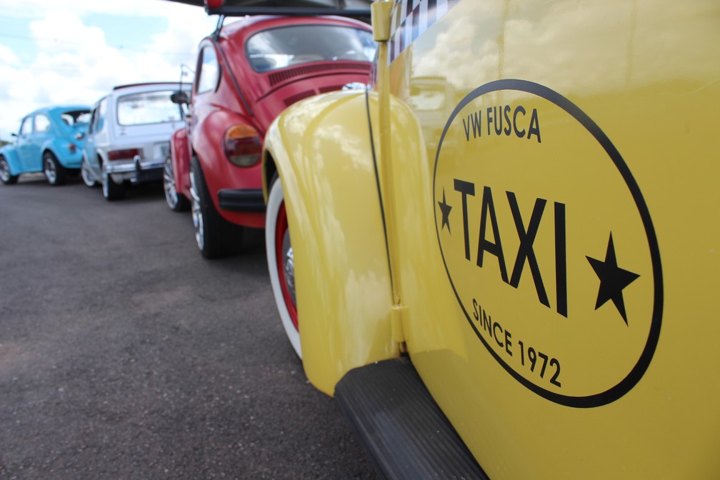 Os carros apresentam diferentes anos de fabricação — Foto: Cássia Firmino/ G1 