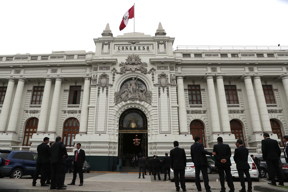 Fachada do Congresso do Peru, em Lima — Foto: Guadalupe Pardo/Reuters