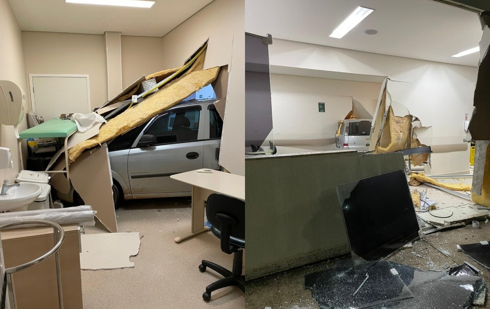Idoso perde controle de carro e invade hospital em São Miguel Arcanjo  — Foto: Arquivo Pessoal 