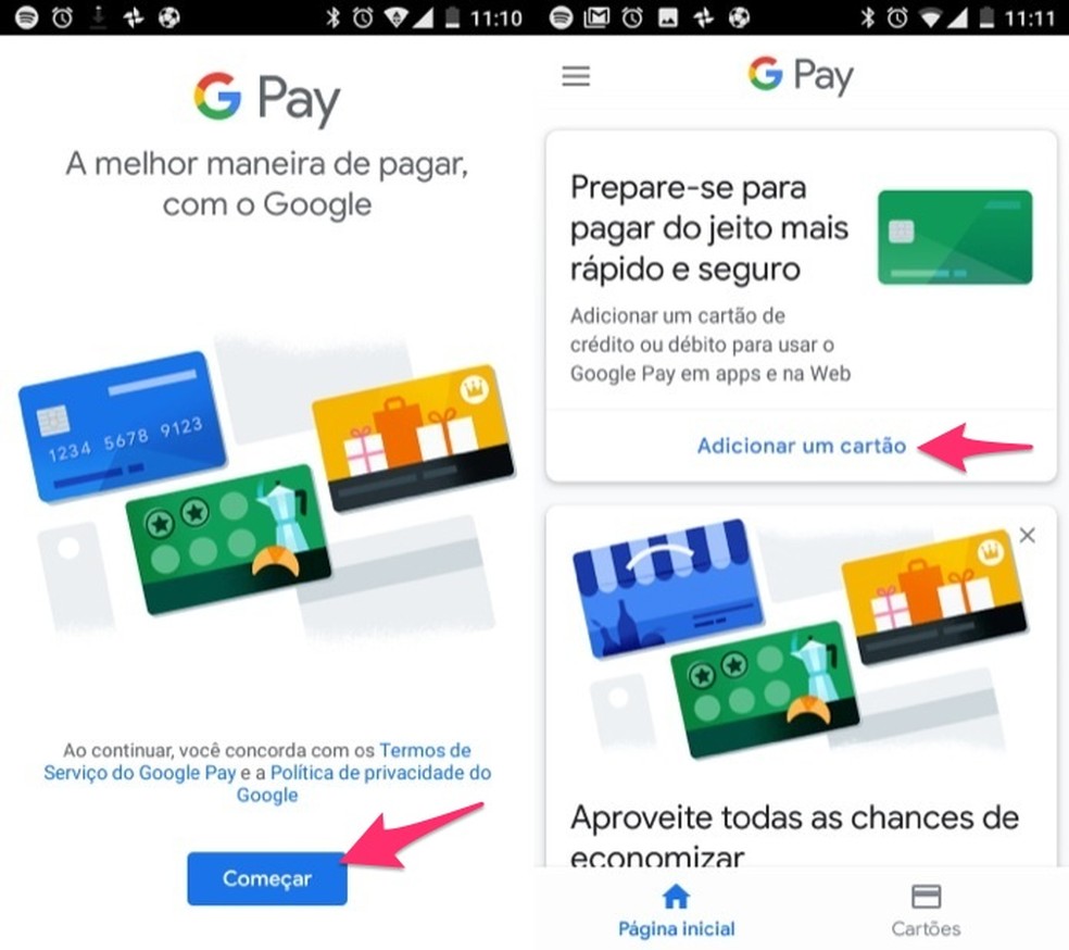 Como cadastrar cartão de crédito no Google Pay 