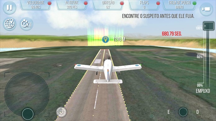Take Off: Flight Simulator é um simulador de avião com várias missões diferentes — Foto: Reprodução/Rafael Monteiro