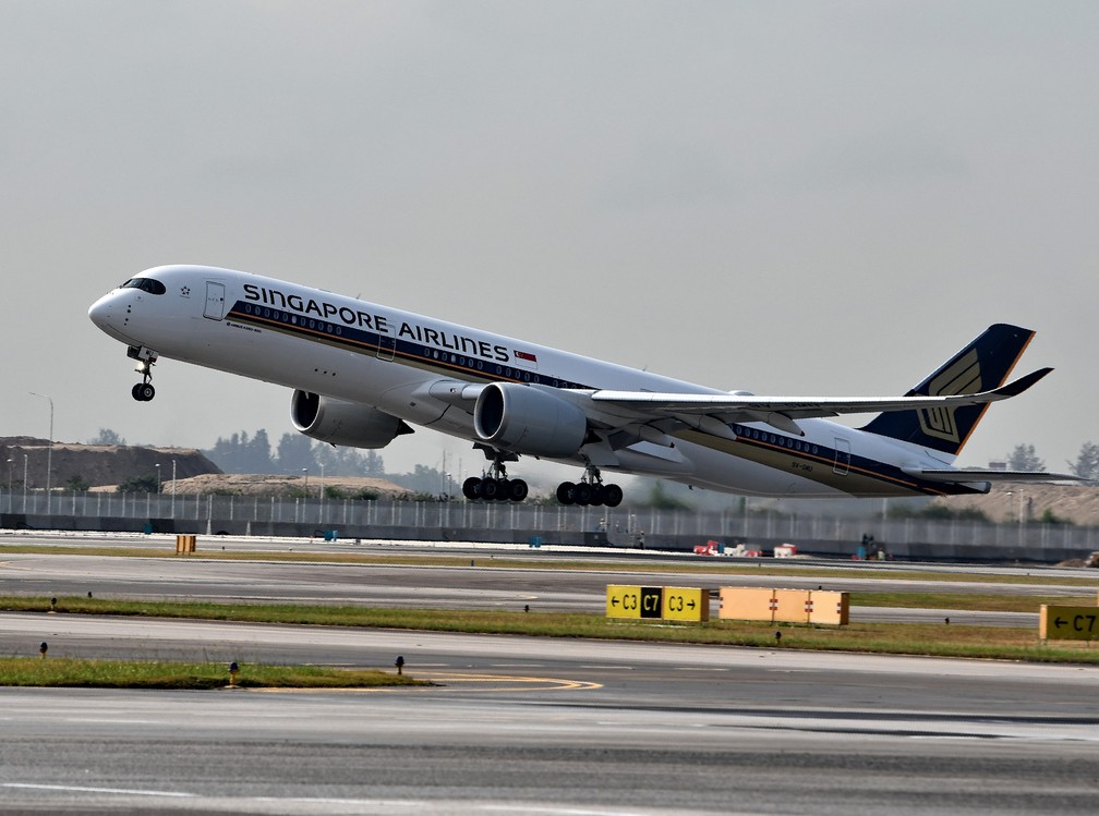 Foto de arquivo mostra aeronave usada para o voo mais longo do mundo — Foto: Roslan RAHMAN / AFP