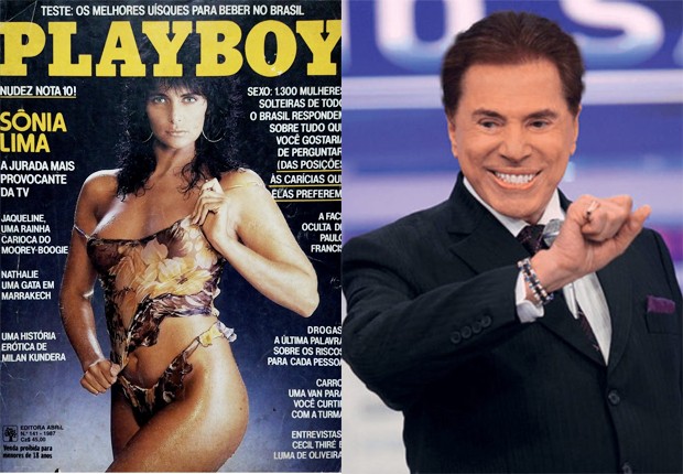 Sônia Lima conta que Silvio Santos que conseguiu seu primeiro ensaio para a Playboy, em 1987 (Foto: Divulgação/Playboy e Reprodução/SBT)