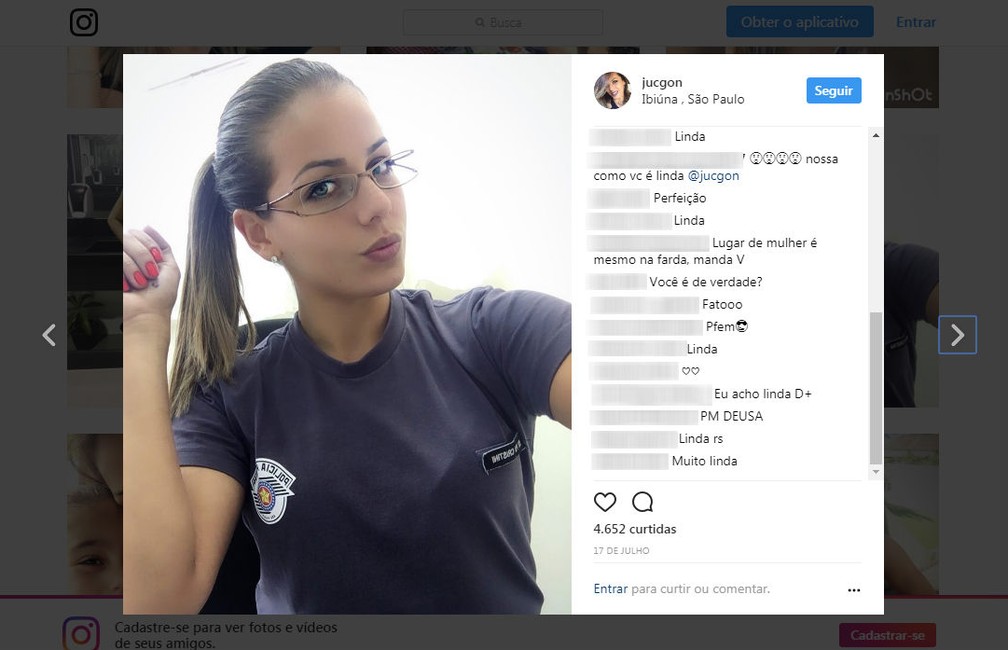 Juliana Cristini Gonçalves, de Votorantim, é comparada a personagem de Paolla Oliveira de A Força do Querer (Foto: Reprodução/Instagram)