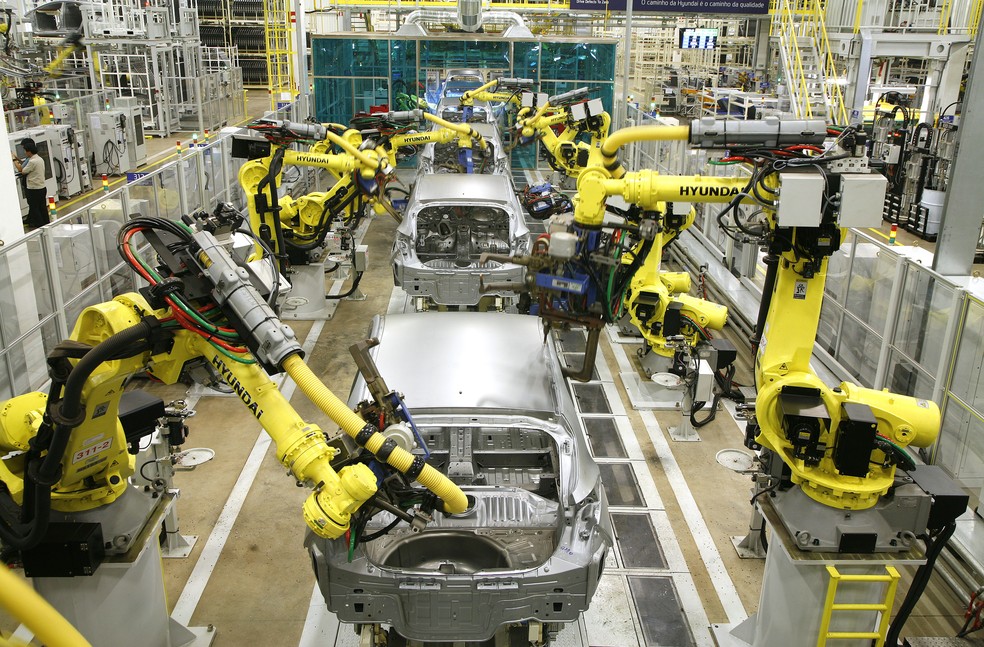 Produção de veículos caiu 28% em março e foi segmento que exerceu maior pressão no resultado setor, segundo o IBGE. — Foto: Divulgação/Hyundai
