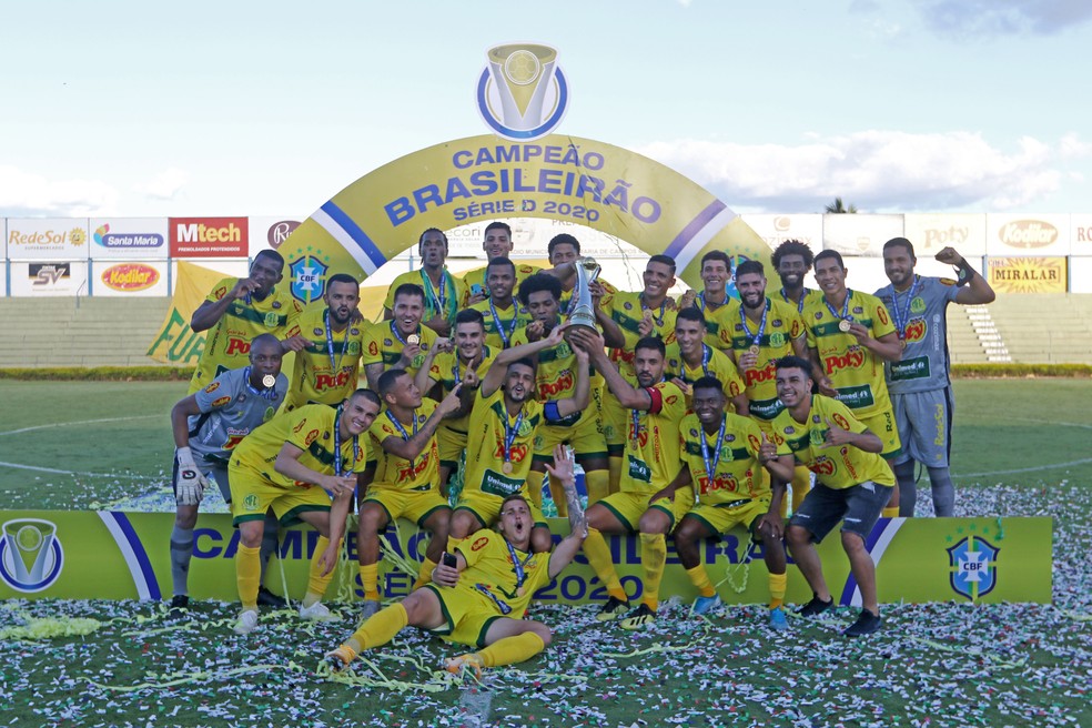 Mirassol, campeão da Série D do Brasileiro em 2020 — Foto: Célio Messias/CBF