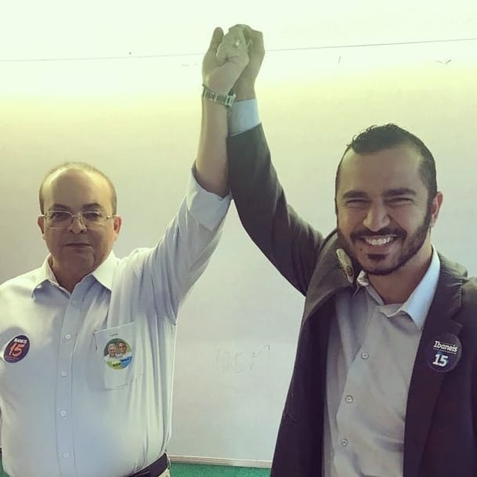 O subcontrolador Paulo Wanderson com o governador do DF, Ibaneis Rocha (MDB) — Foto: Reprodução/Facebook