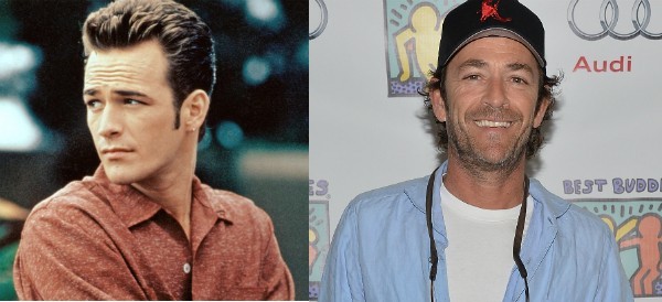 Luke Perry hoje e na época de 'Barrados no Baile' (Foto: Reprodução/Getty Images)