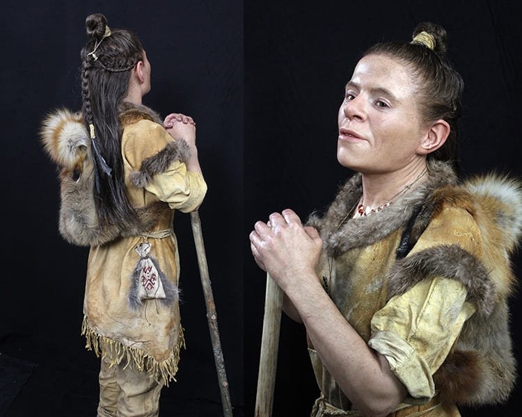 A mulher de Lagmansören reconstittuída por artista em 3D (Foto: Oscar Nilsson)