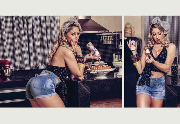 Uau Carol Narizinho Posa De Pin Up Sexy Em Ensaio Fotográfico Quem 