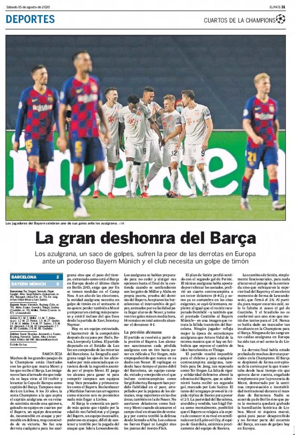 A capa de esportes do 