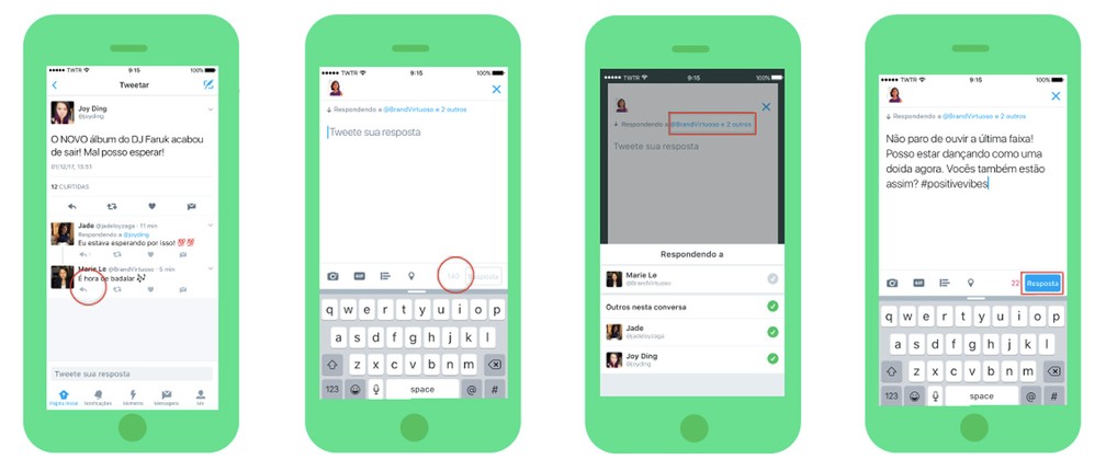 Twitter deixa de contar nome de usuário de limite de 140 caracteres em respostas (Foto: Divulgação/Twitter)