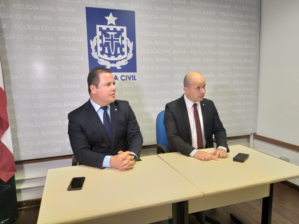 Flávio Góis e Marcelo Sanção, diretores da Depin e Draco, respectivamente — Foto: Alan Oliveira/G1