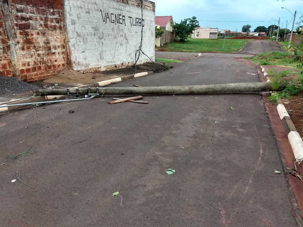 Temporal causou estragos em Narandiba — Foto: Sidmar Santana/Cedida