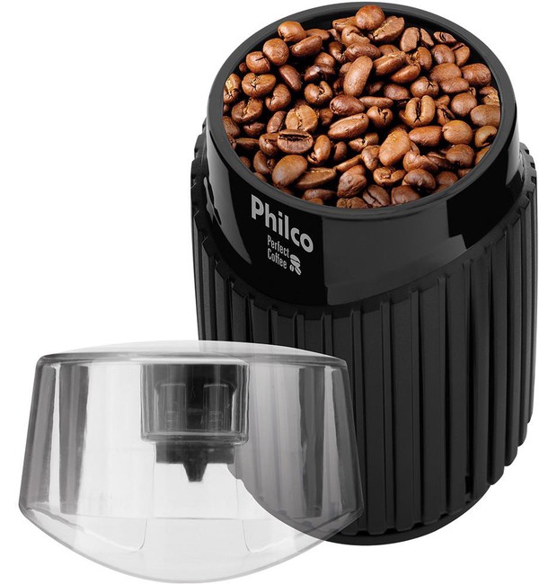 Moedor elétrico Perfect Coffee da Philips, com lâminas, permite moer grãos para até 6 cafezinhos. Pode ser adquirido no Shoptime (Foto: Reprodução / Shoptime)