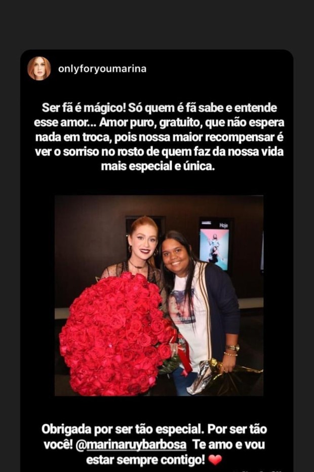 Marina Ruy Barbosa agrade carinho dos fãs (Foto: Reprodução/ Instagram )