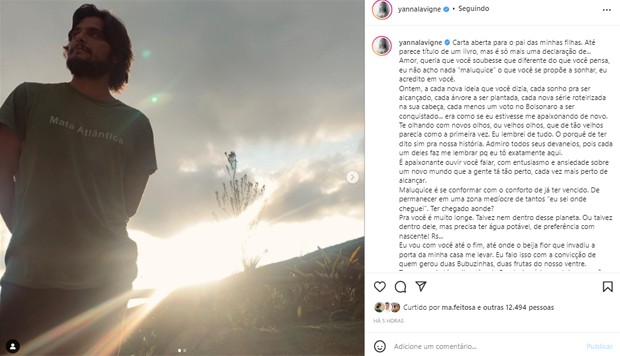 Yanna Lavigne se declara a Bruno Gissoni (Foto: Reprodução/Instagram)